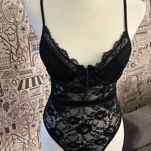 Garage Black Lace Bodysuit